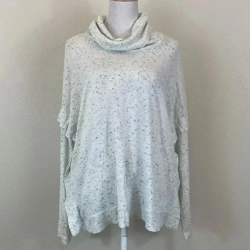 Anthropologie Postmark blue speckle sweater size xs